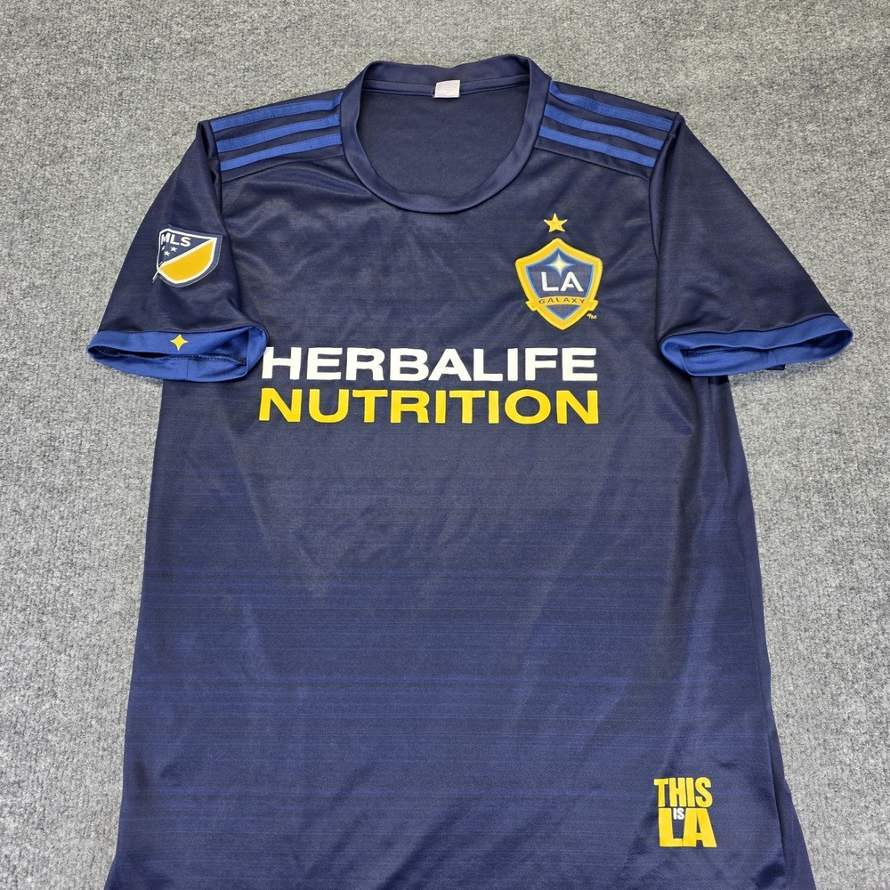 MLS Jersey Los Angeles Galaxy Soccer Away Jersey Navy Blue Medium